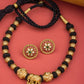 Antique Pendant Thread Necklace With Studs |  Handmade Necklace | Mangalasutra