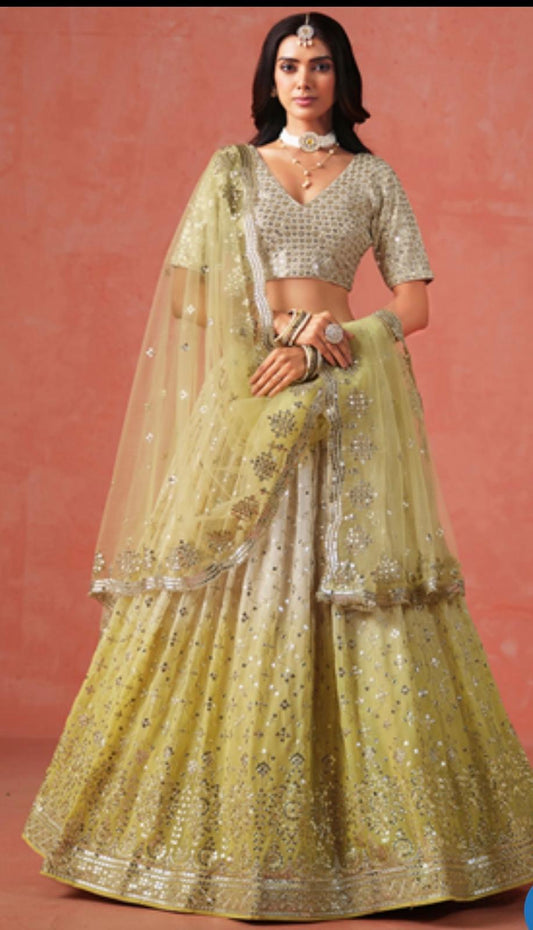 Elegance Georgette Sequence Embroidery Lehenga | Party Wear Lehenga