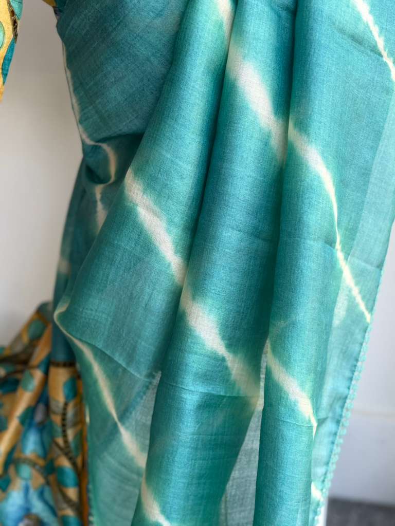 Pure Tussar Shibori Saree | Indian Sarees in USA | Light weight saree