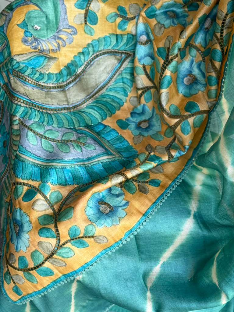 Pure Tussar Shibori Saree | Indian Sarees in USA | Light weight saree