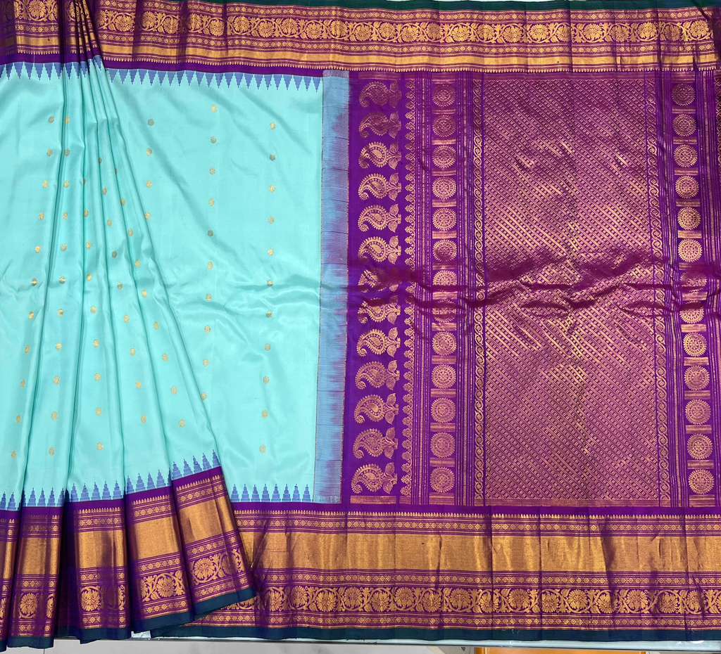 Kuttu Border Pure Handloom Gadwal Pattu Saree | Indian Traditional Saree | Handloom Saree