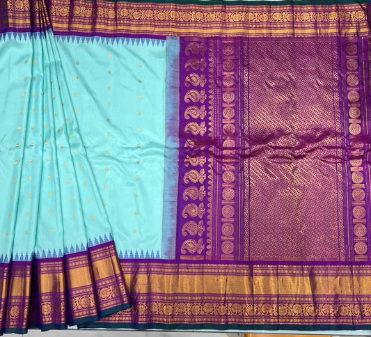 Kuttu Border Pure Handloom Gadwal Pattu Saree | Indian Traditional Saree | Handloom Saree