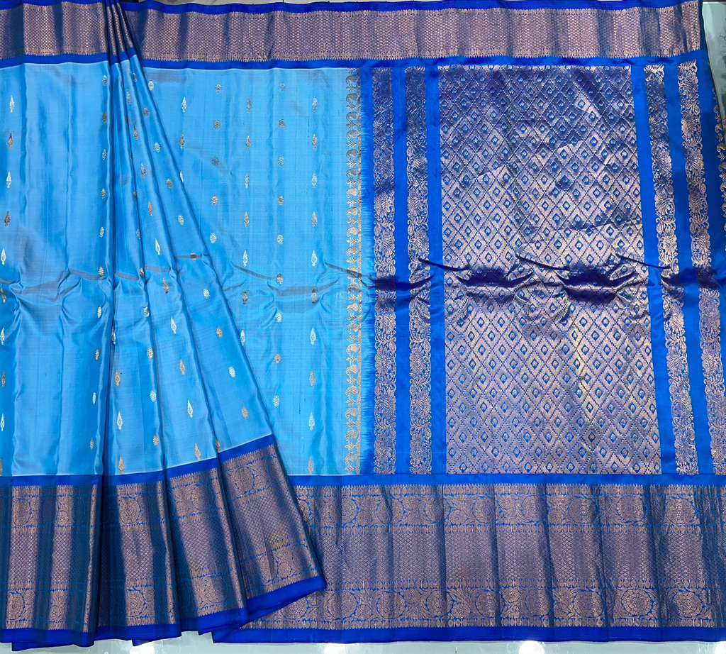 Big Border Pure Handloom Gadwal Pattu Saree | Indian Traditional Saree | Handloom Saree
