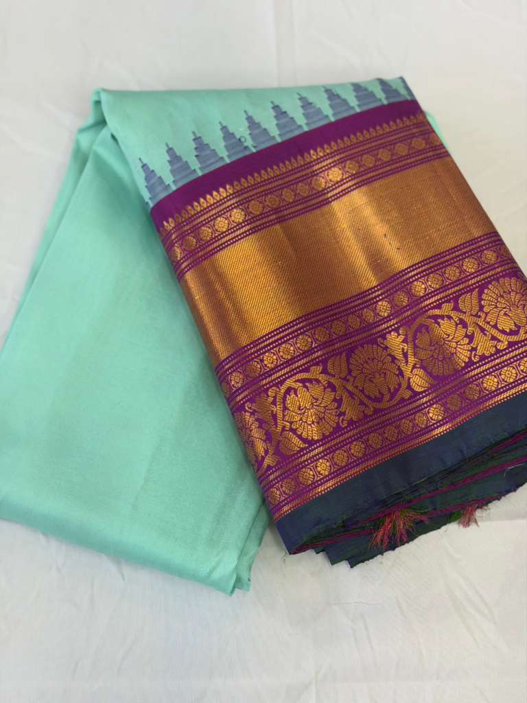Kuttu Border Pure Handloom Gadwal Pattu Saree | Indian Traditional Saree | Handloom Saree