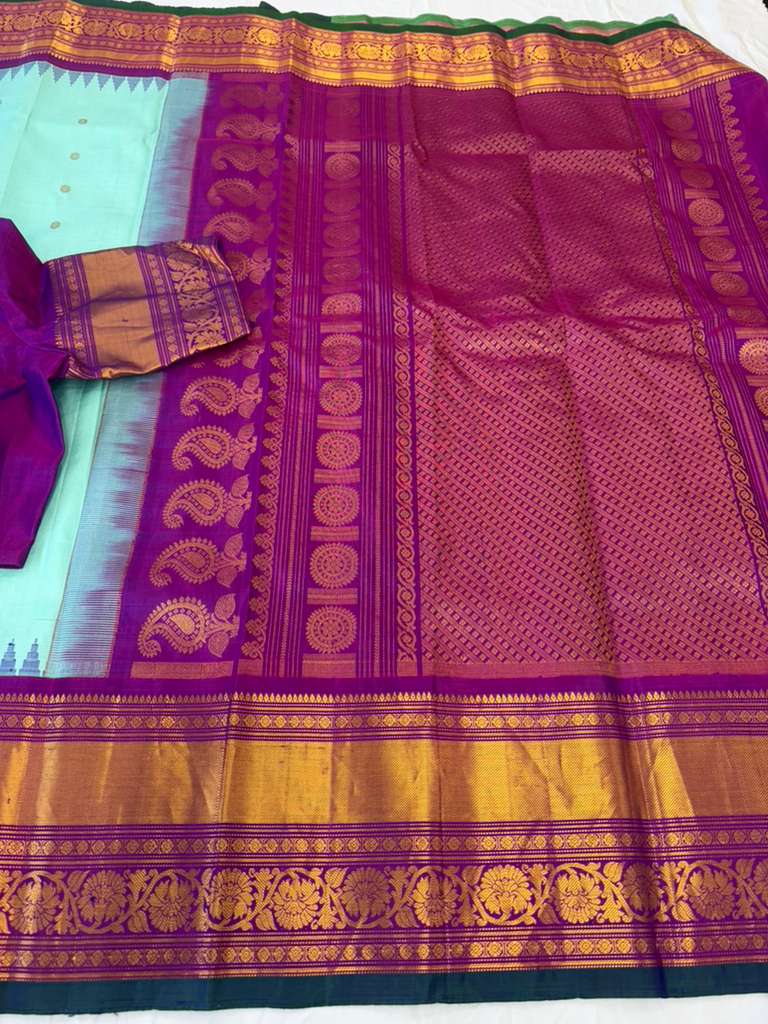 Kuttu Border Pure Handloom Gadwal Pattu Saree | Indian Traditional Saree | Handloom Saree