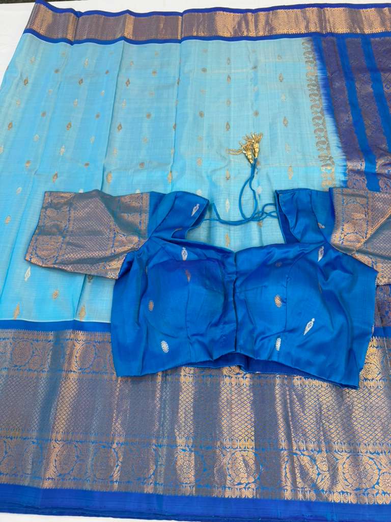 Big Border Pure Handloom Gadwal Pattu Saree | Indian Traditional Saree | Handloom Saree