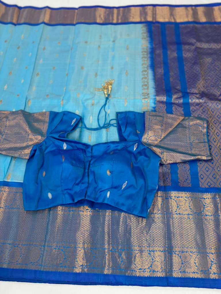 Big Border Pure Handloom Gadwal Pattu Saree | Indian Traditional Saree | Handloom Saree