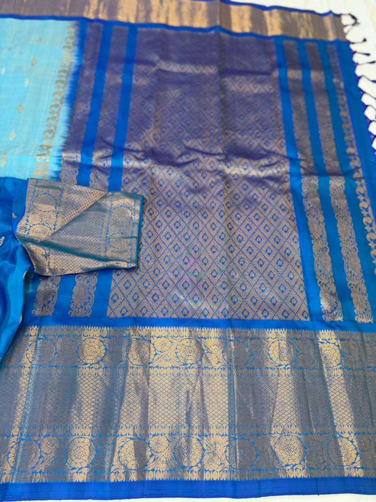 Big Border Pure Handloom Gadwal Pattu Saree | Indian Traditional Saree | Handloom Saree