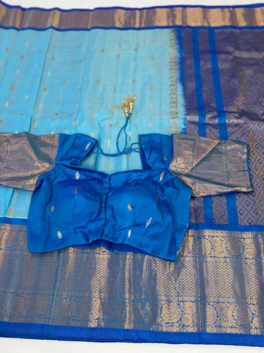 Big Border Pure Handloom Gadwal Pattu Saree | Indian Traditional Saree | Handloom Saree