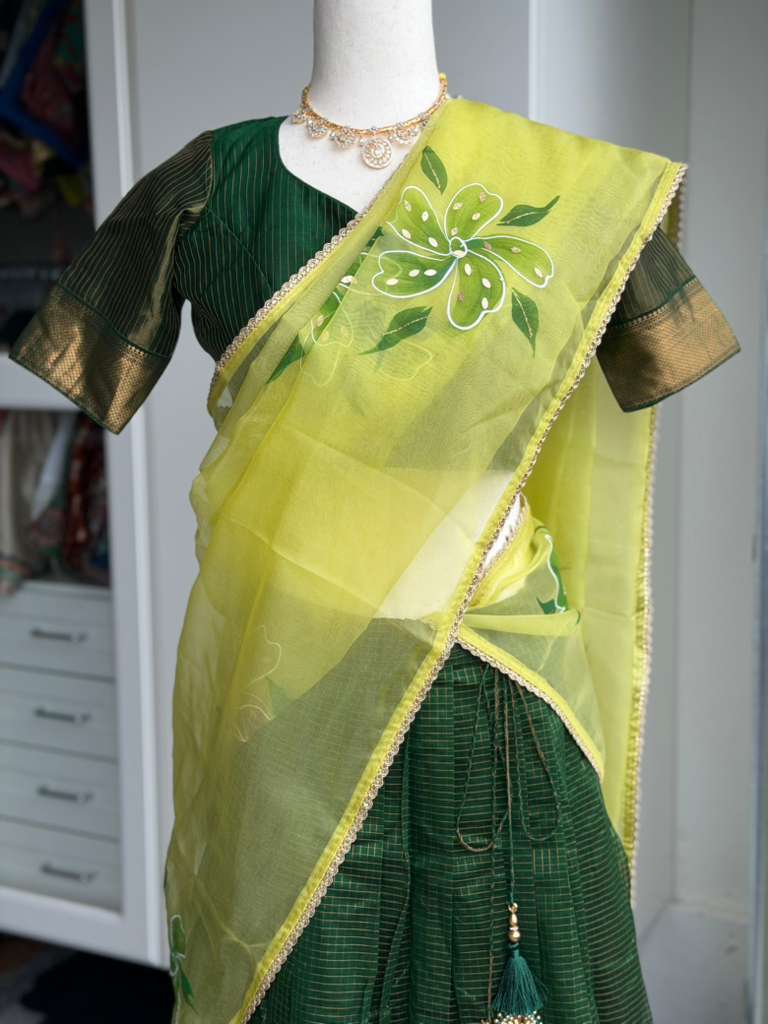 Teens Maheswari Handloom Lehanga | Traditional Langa voni | Teens Ethnic Wear