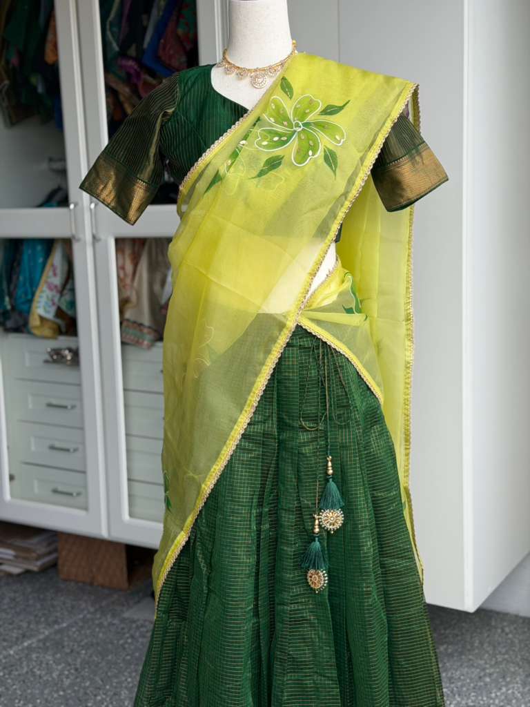 Teens Maheswari Handloom Lehanga | Traditional Langa voni | Teens Ethnic Wear