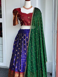 Teens Gadwal Silk lehanga |Partwear Pattu pavada lehanga | Lehanga voni