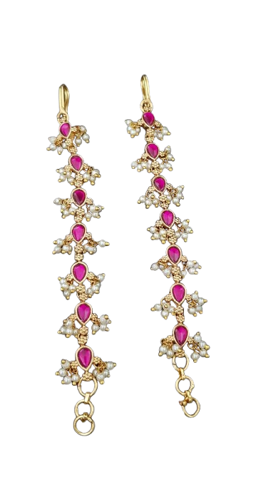 Kundan Pearl Matilu | Indian Ear Chains