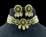 Kundan & Pearl Choker Necklace | Indian Necklace
