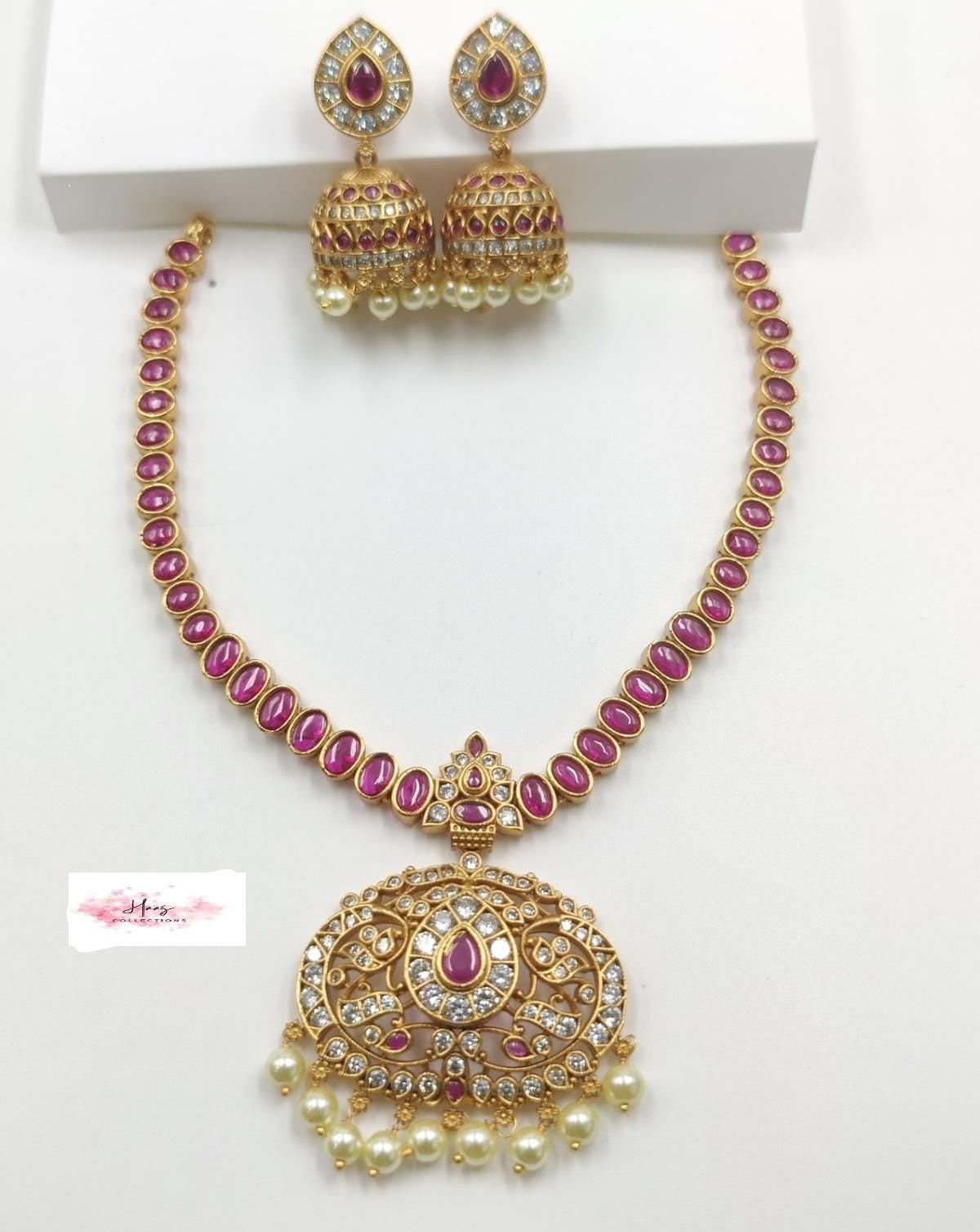 AD & Kemp Necklace With Jumki Earrings | Indian Necklace