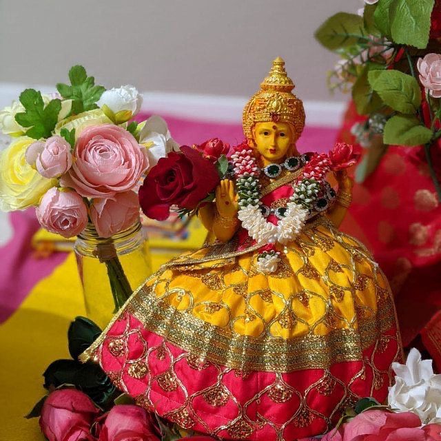 Goddess Dress | Sravana Lakshmi  kalasam  Dress | Traditional large Ammavari Dress