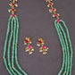 Jadau Onyx Beads Mala With Earrings | Beads Necklace