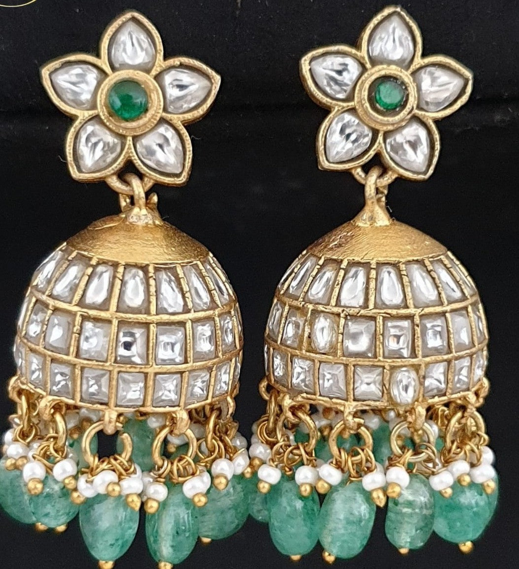 Jadau Kundan Jumkis | Indian Jewelry In USA