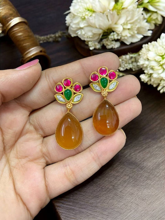 Fusion Kundan Earrings |