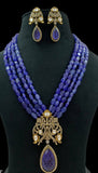 Victorian pendant Beads Necklace | AD pendant Mala With Earrings |Gift Idea