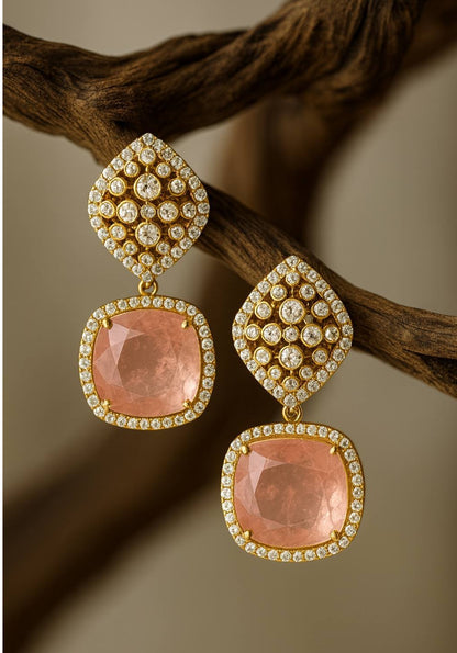 AD Ethnic Earrings | Moissanite Indian Earrings |  Gift Idea