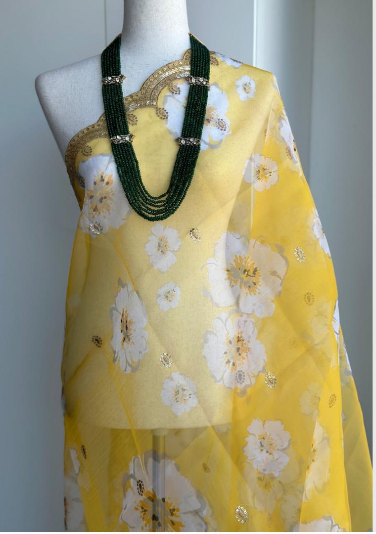 Organza Cutwork Border Dupatta | Partywear Dupatta