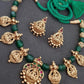 Antique Small Lakshmi Pendants Beads Mala | Traditional Beads Necklace