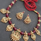 Antique Small Lakshmi Pendants Beads Mala | Traditional Beads Necklace
