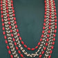 Layered Coral Green & Pearl Mala | Indian Beads Necklace