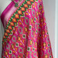 Pink Patola Printed Silk Duppata