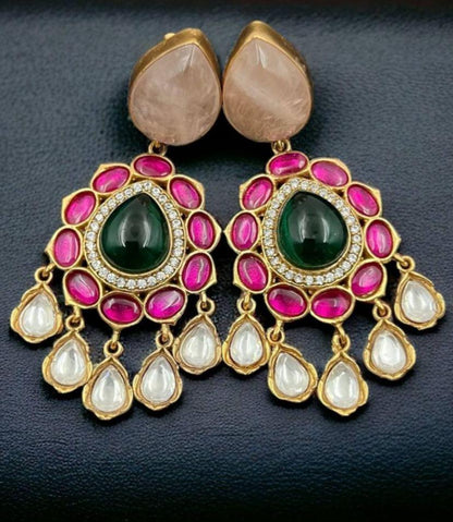 Kundan Jadau Fusion  Earrings | Indian Earrings | Gift idea