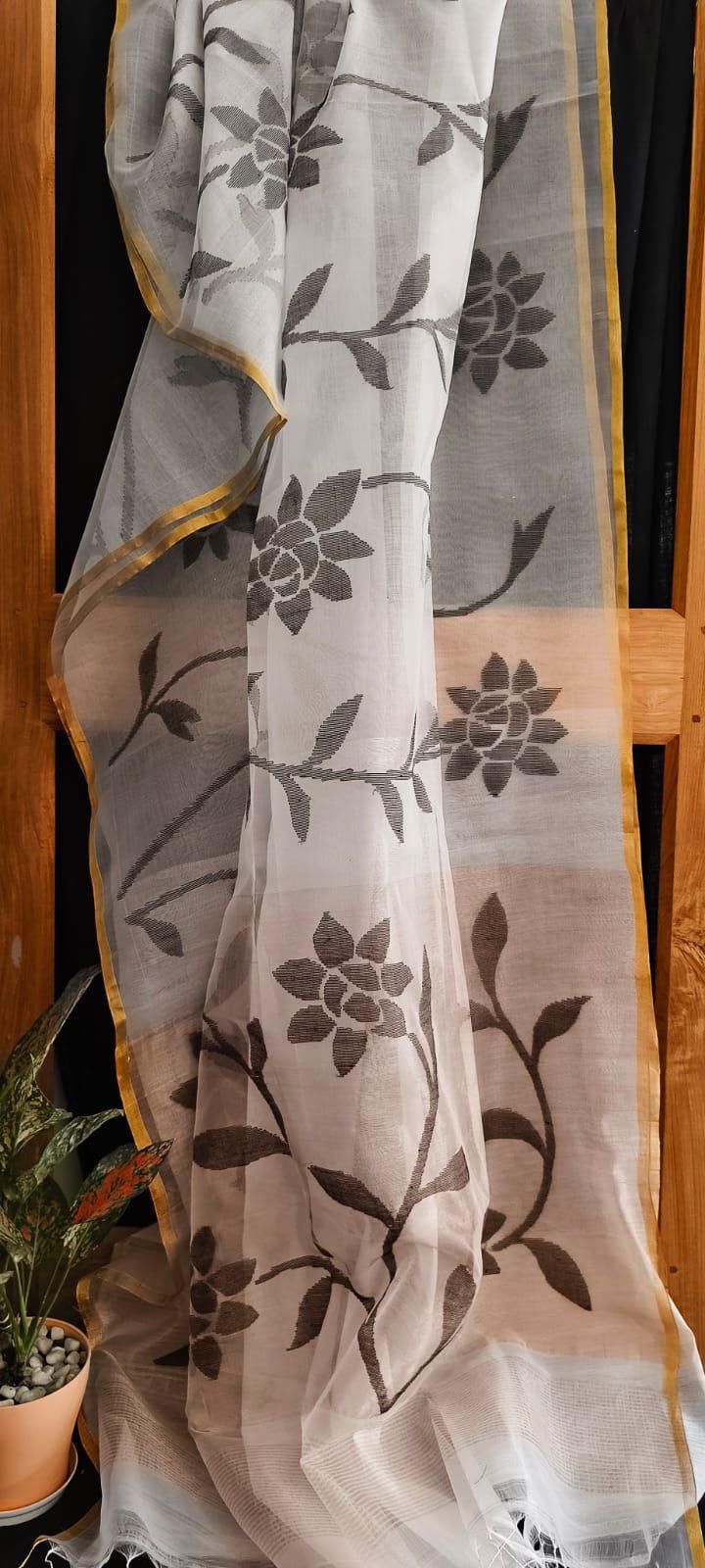 Muslin Jamdani All Over Saree | Indian Saree In USA | Gift Saree