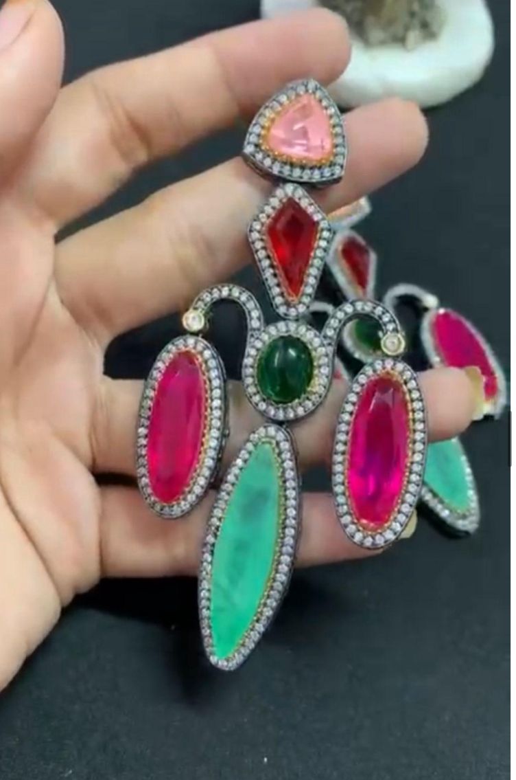 Victorian Kundan Earrings  | Indian Jewelry