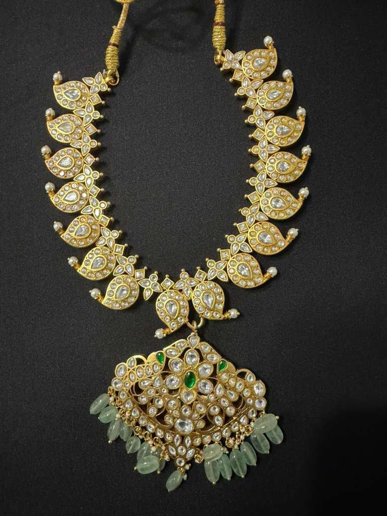 Jadau Kundan Mango 2 in 1 Necklace | Indian Traditional Jewelry In USA