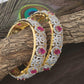 AD Lotus Openable Bangles  | Indian Bridal Bangles