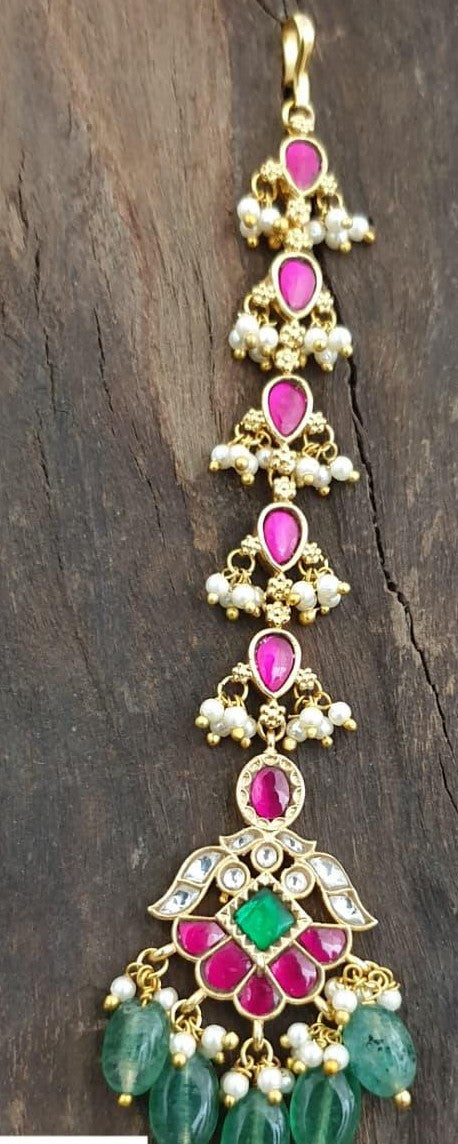Antique Jadau Kundan Maang Tikka | Traditional Maang Tikka | Gift Idea