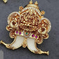 Antique CZ Lakshmi Tiger Nail Pendant | Indian Traditional Puligoru