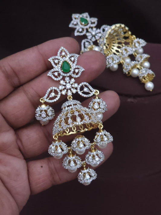 AD Beautiful Jumki Earrings | Indian  Bridal Jewelry
