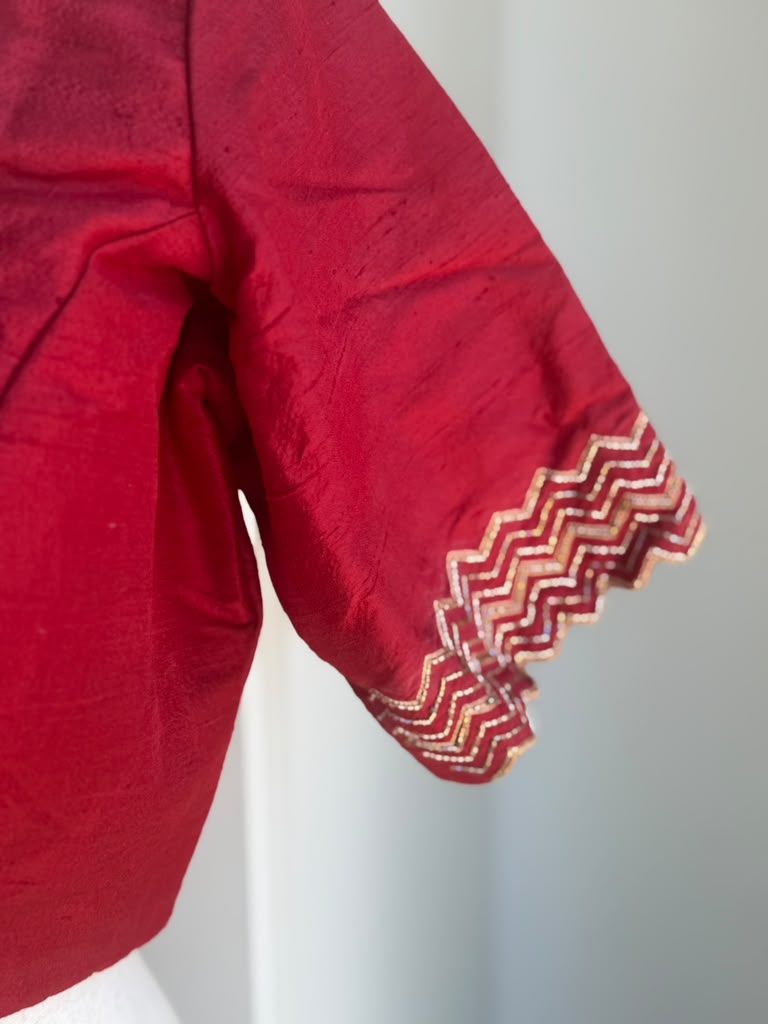 Raw Silk Hand Embroidery Blouse | Saree Blouses in USA