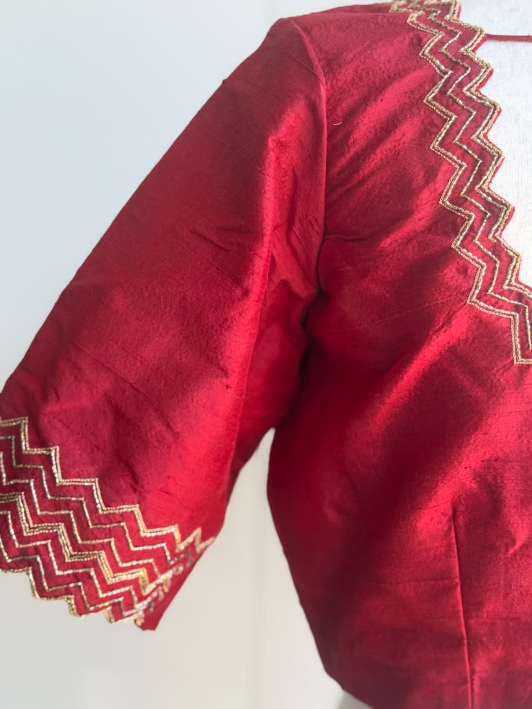 Raw Silk Hand Embroidery Blouse | Saree Blouses in USA