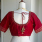 Raw Silk Hand Embroidery Blouse | Saree Blouses in USA