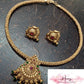 Antique Pendant Hasli With Studs | Traditional Indian jewelry