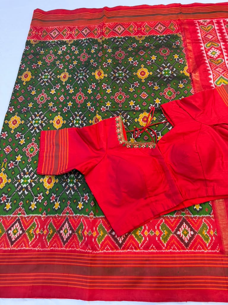 Handloom Ikkat patola Saree | Traditional Indian Saree | light weight silk sarees