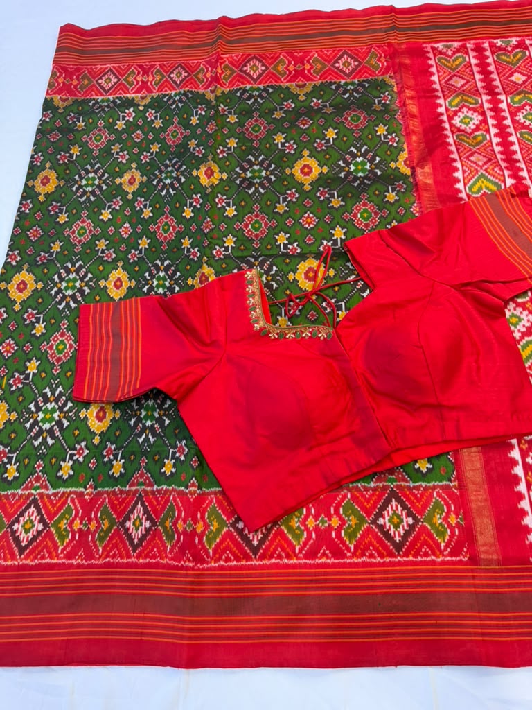Handloom Ikkat patola Saree | Traditional Indian Saree | light weight silk sarees