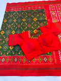 Handloom Ikkat patola Saree | Traditional Indian Saree | light weight silk sarees