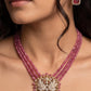 Luxury Onyx Beads Necklace Set | CZ Peacock Pendant with Stud Earrings | Indian Jewelry In USA