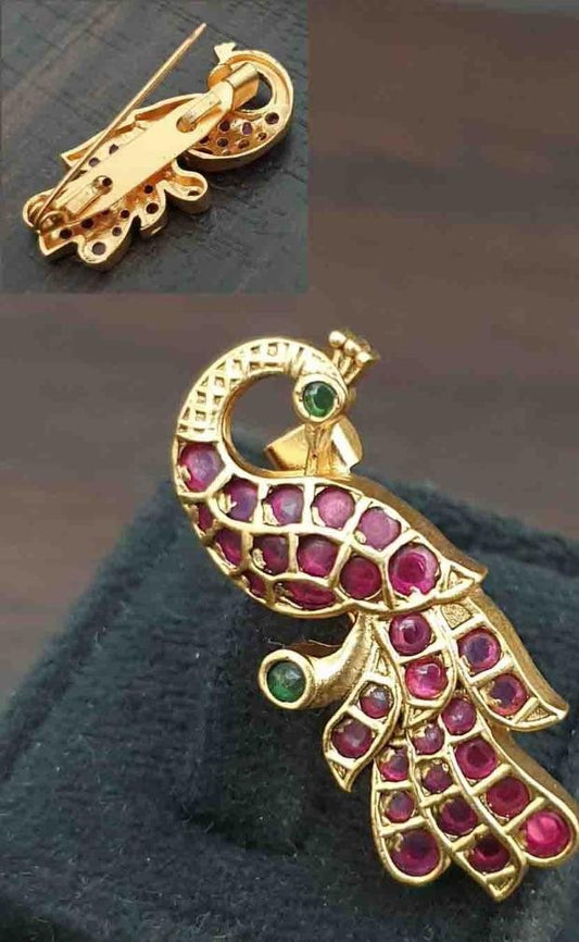 Antique Kemp Saree Pin | Indian Saree Pin | Brooch | Gift ideas