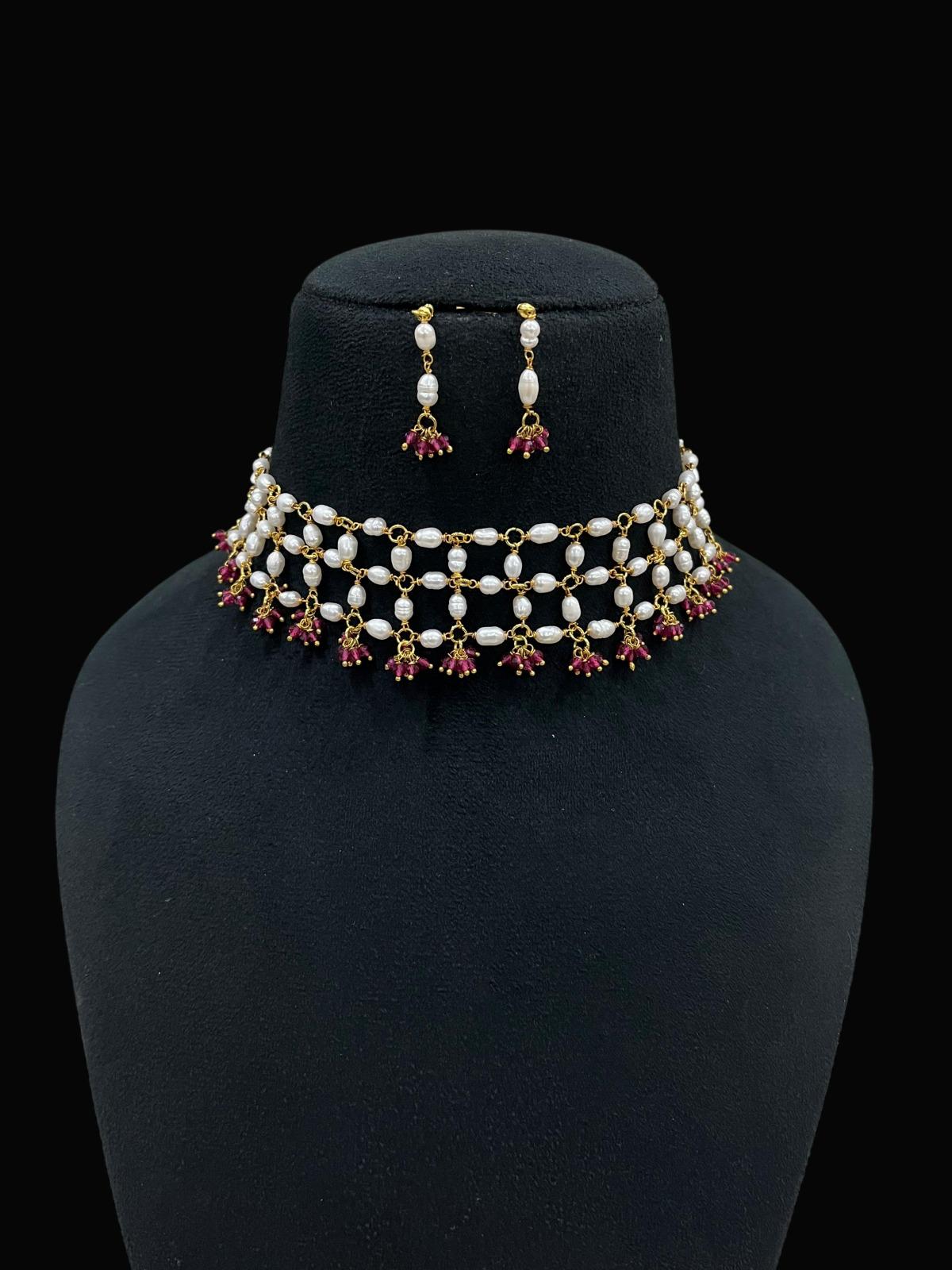 Pearl Beads Choker Set | Indian Jewelry In USA