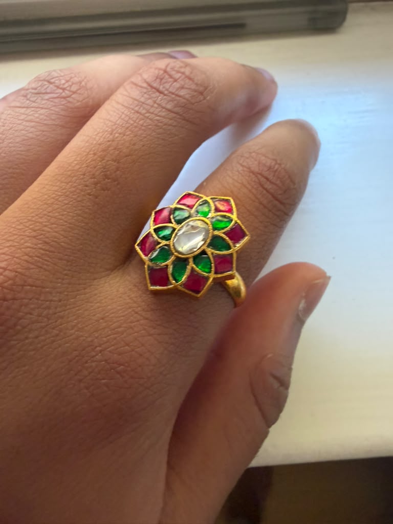 Jadau Kundan Finger Ring | Traditional Finger Ring | Gift Idea
