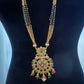 Long Antique Mangalasutra With Earrings | Traditional Black Beads Necklace